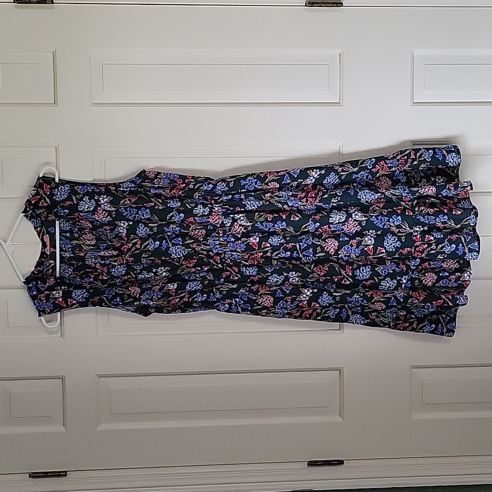 East Adeline womens sleeveless floral print midi dress sz 1x